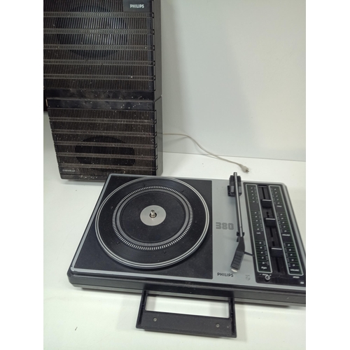 253 - A Vintage Philip 380 Portable Stereo Record Player