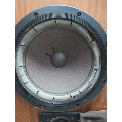 263 - A Pair Of AR Speakers In Need Of Refurbishment On Stands. Speakers 68cm H x 38cm W x 27