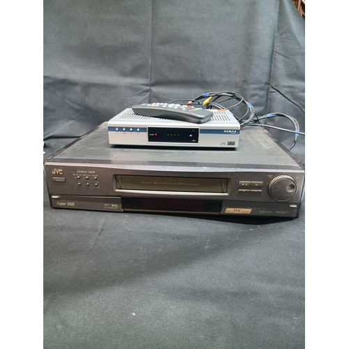 258 - A JVC Super VHS Cassette Player ( No Power Leads) and a Humax Satellite Receiver