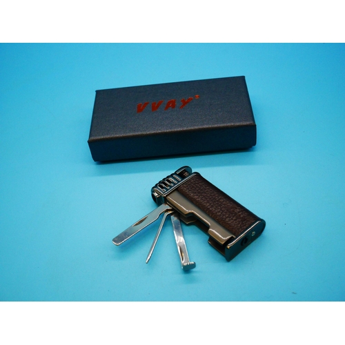 1344 - A VVay Pipe Smokers Lighter With   Tools