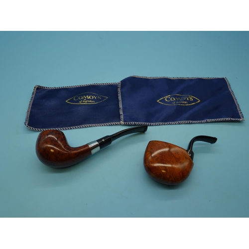 1350 - Comoys of London Vest Pipe and Silver Mounted Hallmark 77 Pipe