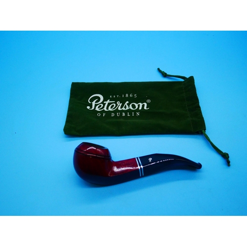 1354 - A Peterson Bent Bulldog Killarney Red 80's Fishtail Briar Pipe