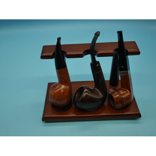 1357 - A Savinelli Siena 9mm Briar Pipe, Sahin Super (3 Star ***) and Hardcastle Camden 103 Plus Stand