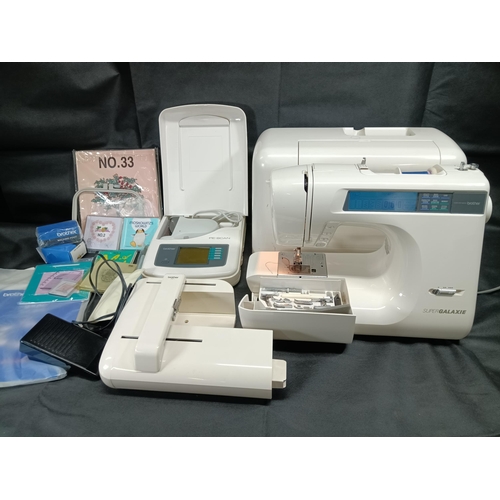 320 - A Brother Super Galaxie 895 Computer Sewing Machine with PE Scan Attachment