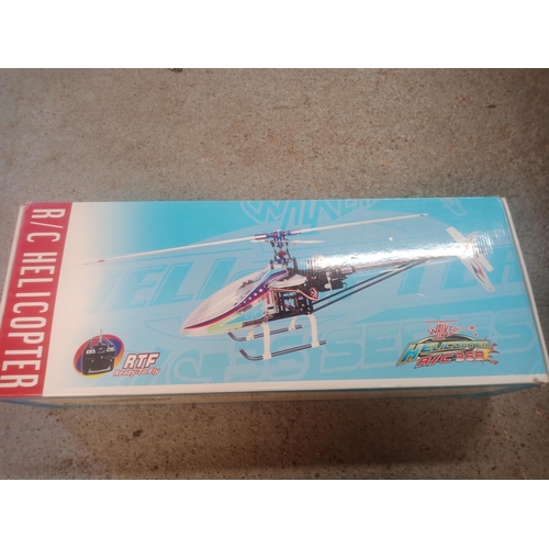 199 - Remote Control Helicopter - Boxed with Lots of Spare Blades