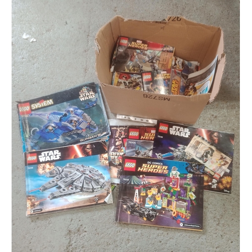 235 - A Large Selection of X Wing M Flacon, Star wars, Marvel/ Super Hero's Lego Instruction Booklets