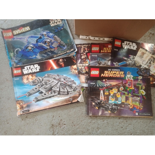 235 - A Large Selection of X Wing M Flacon, Star wars, Marvel/ Super Hero's Lego Instruction Booklets