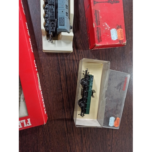 233E - Fleishmann Trains Station - Set B & Rangier Set C and Assorted Rolling Stock Including Car Transport... 