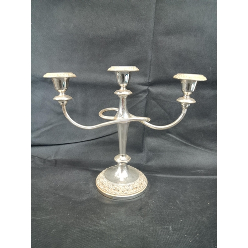 934 - A Silver Plated Table Candleabra