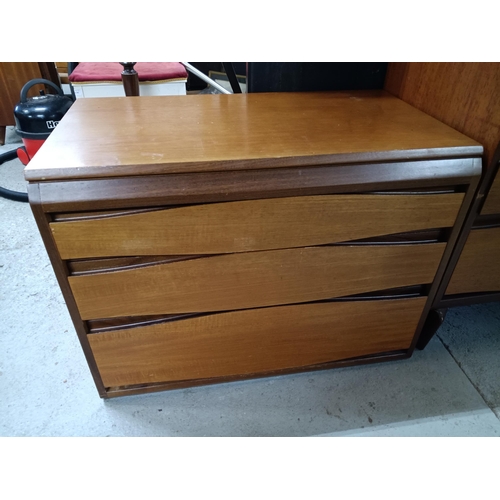 638 - A White & Newton Mid Century design  - Teak Low Boy Chest Unit 80 x 60 x 46cm