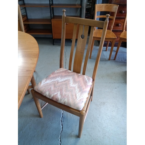 639 - An Ercol Saville, Ash, Light Finish Extending Dining Table and 4 x Chairs (In Very Good condition fo... 