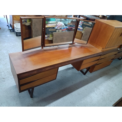 637 - A White & Newton Mid Century Design Dressing Table with Stooll 164x45x114cm