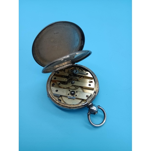 498 - A Hallmarked Silver Pocket Watch.