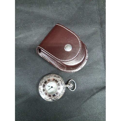 500C - A Avia Pocket Watch in Leather Pouch