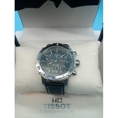 484 - A Tissot 200m Water Resistant Gents Chronograph Watch - Boxed with Papers