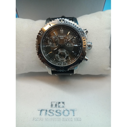 484 - A Tissot 200m Water Resistant Gents Chronograph Watch - Boxed with Papers