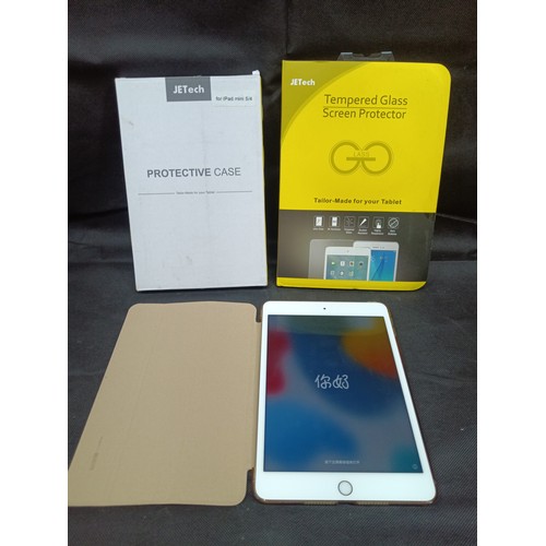 294 - Apple I Pad Mini 4 A1538 with Case and Screen Protector