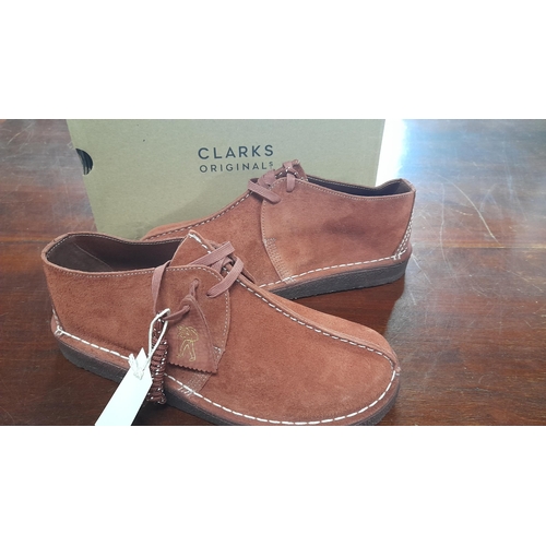 778 - Clarks Original Desert Trek Shoes - Burgundy Size 10