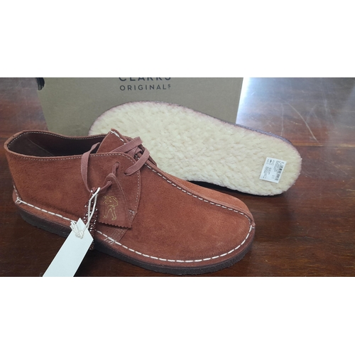 778 - Clarks Original Desert Trek Shoes - Burgundy Size 10