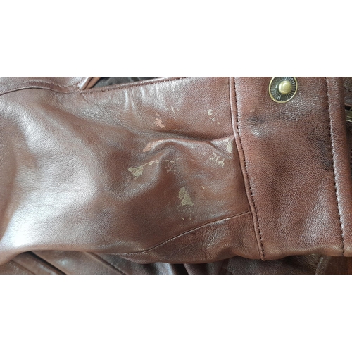 769 - Hidepark Chestnut Colour Leather Jacket Size 2XL, Check Interior, Slight Marking to Cuff on Sleeve w... 