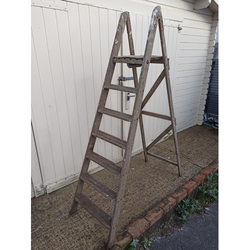 59 - 6 x Tread Wooden Step Ladder