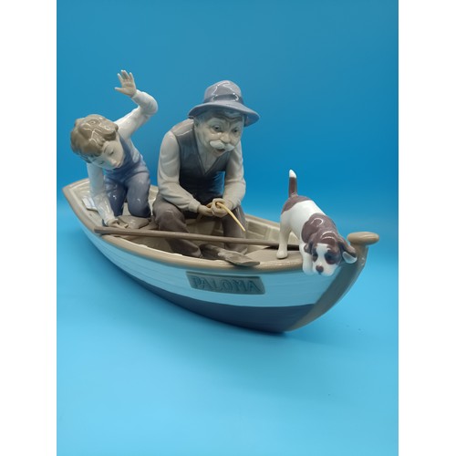 399 - Lladro 5215 Fishing With Gramps Large Porcelain Figure 15