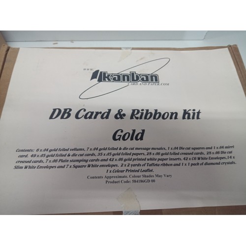 323 - 6 x Kanban Card Kits - DB Card and Ribbon Kits, Flower Vellums, Men Shirts etc.