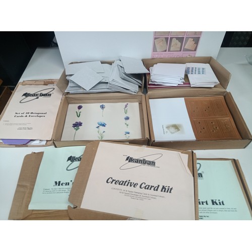 323 - 6 x Kanban Card Kits - DB Card and Ribbon Kits, Flower Vellums, Men Shirts etc.