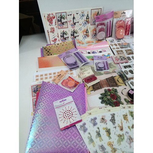 332 - Decoupage Card Craft and Sticker Sheets Approx 400 - 500 Sheets plus Tags and Ribbons