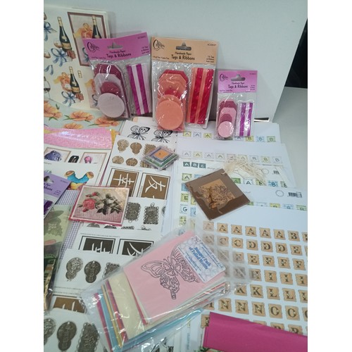 332 - Decoupage Card Craft and Sticker Sheets Approx 400 - 500 Sheets plus Tags and Ribbons