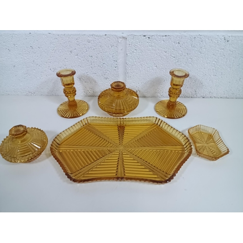 740B - A Vintage Dressing Glass Table Set