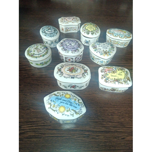 538 - A Collection of Kate Lloyd James Musical Trinket Boxes