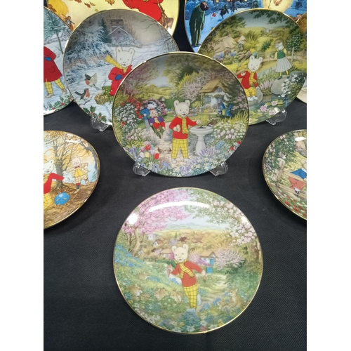 559 - A Hamilton Collection of 8 x Rupert the Bear Plates and 2 x Wedgewood Express Newspapers Plates