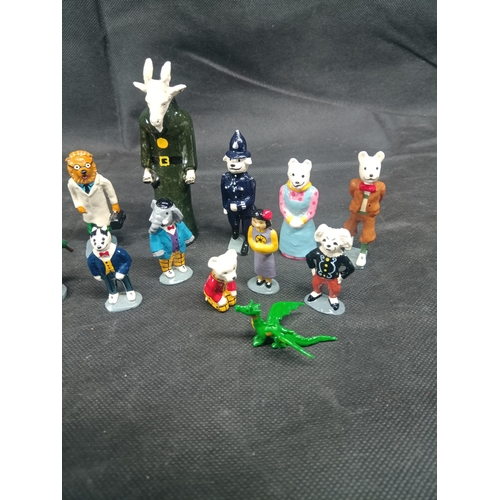 550 - A Set of Painted Metal Rupert the Bear Figures