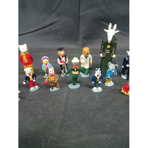 550 - A Set of Painted Metal Rupert the Bear Figures