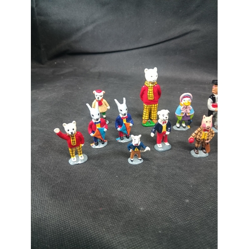 550 - A Set of Painted Metal Rupert the Bear Figures