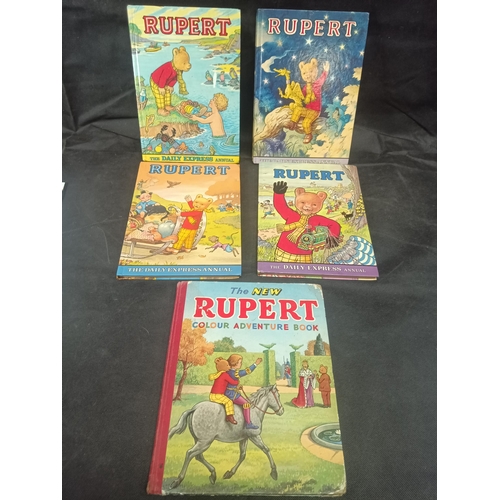 573 - 5 x Vintage Rupert Annuals