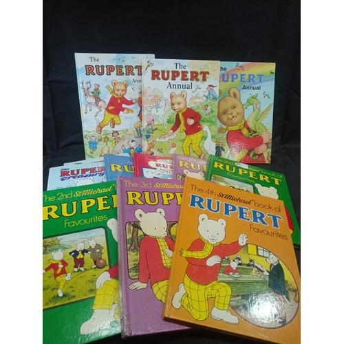 571 - A Collection of Rupert Bear Annuals inc. St Michaels Book of Rupert Favourites, Purnells Ruperts Tre... 