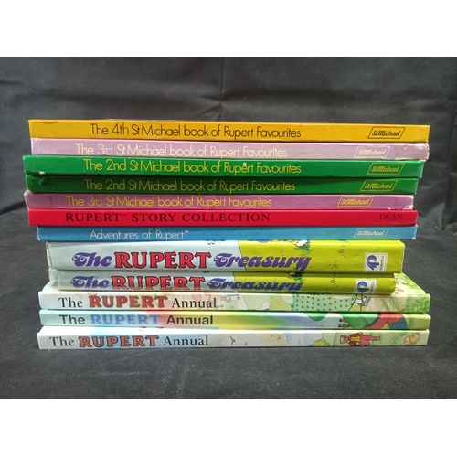 571 - A Collection of Rupert Bear Annuals inc. St Michaels Book of Rupert Favourites, Purnells Ruperts Tre... 