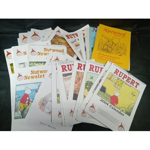 567 - A Large Collection of Rupert the Bear Nutwood Newspapers and Calendars