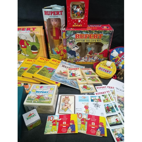 565 - An Assortment of Rupert the Bear Collectables and Books Including 