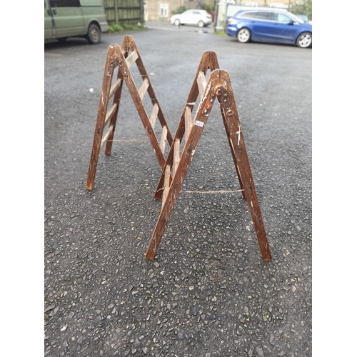 58 - 2 x Wooden Trestles. 122cm H