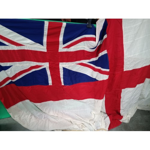 389 - Genuine White Linen Ensign Flag 270cm x 130cm Approx.