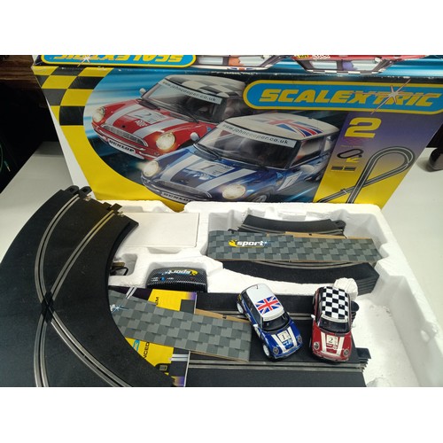 190 - A Scalextric Mini Cooper Mini  Mayhem  set