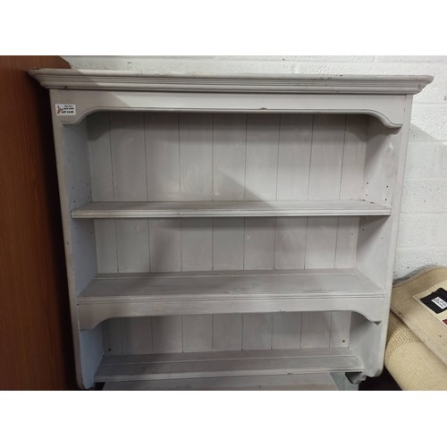 1118 - Ducal White Painted Wall Hanging 3 Shelf Unit.
85cm H x 85cm W x 21cm D