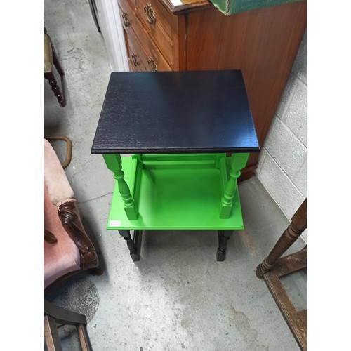 1127 - Nest of 2 x Tables - One painted Green and One Painted Black