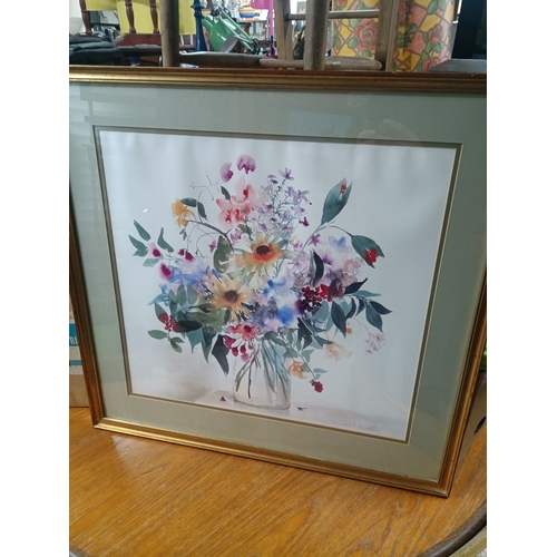 948B - Framed Print of a Vase of Flowers