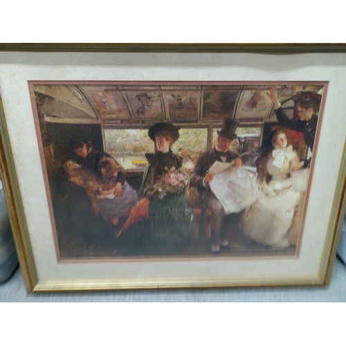 948E - A Framed Large Print in a Gilt Frame of 