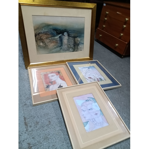 949B - 4 x Framed Fantasy Art Prints