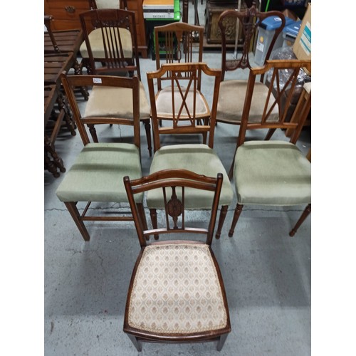 665C - A Selection of Edwardian and Other Inlaid Chairs